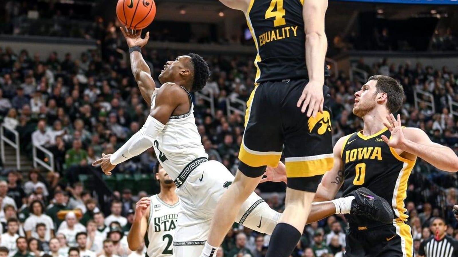 Jaden Akins, Michigan State stave off Iowa