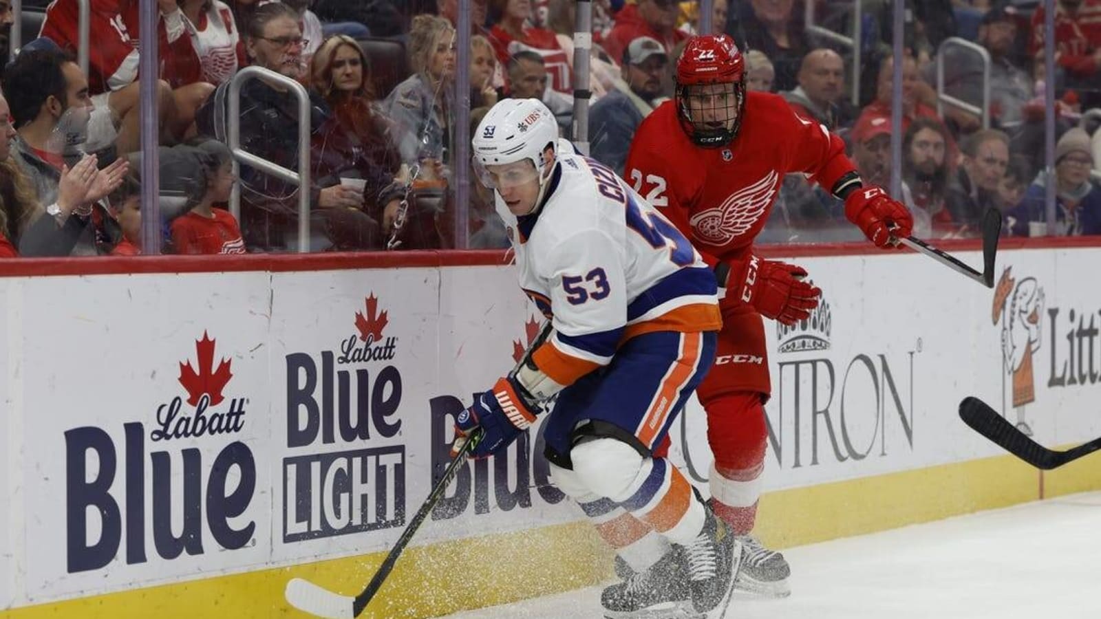 Red Wings shut out Islanders behind Ville Husso