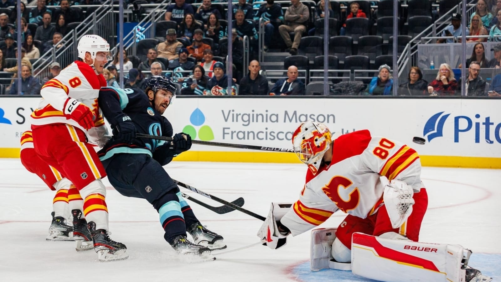 Jordan Eberle&#39;s OT winner lifts Kraken past Flames