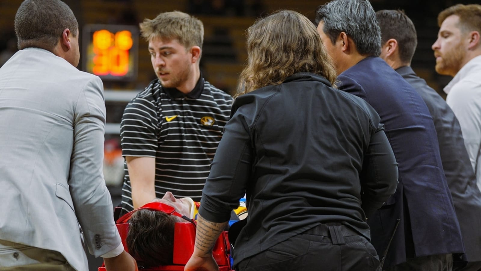 Missouri G Caleb Grill out of hospital after injuring neck