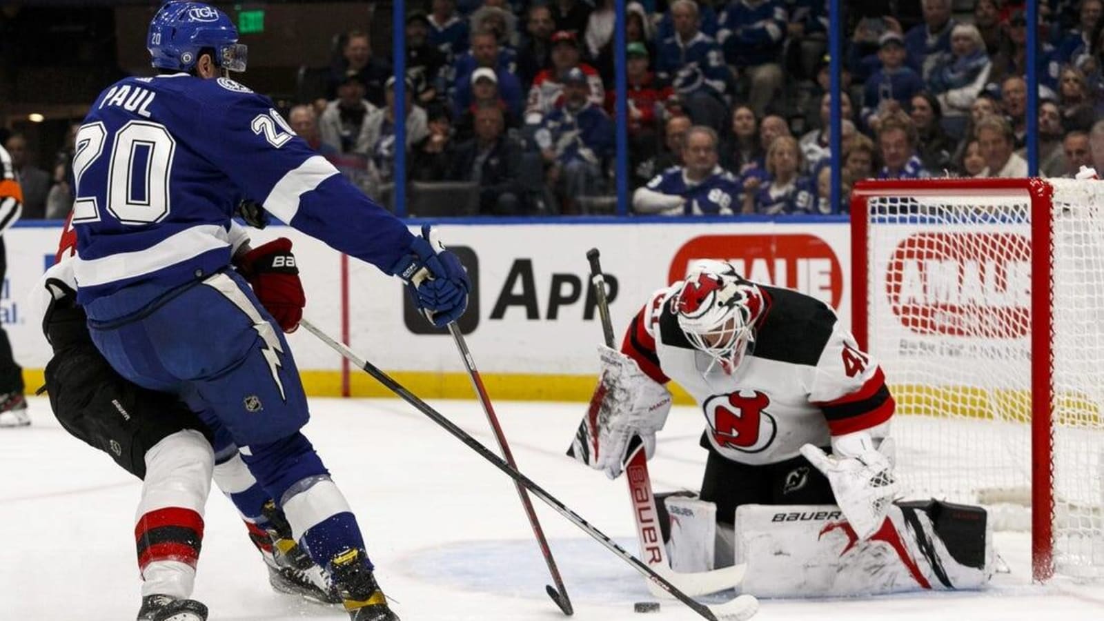 Jesper Bratt&#39;s hat trick lifts Devils over Lightning