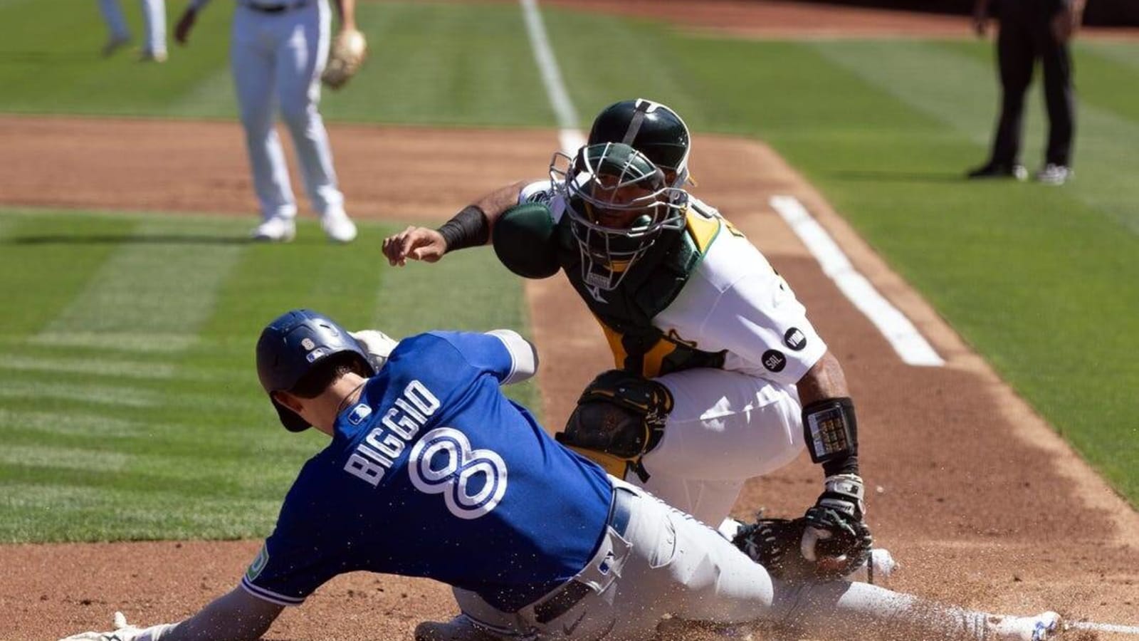 A’s stunt Blue Jays’ playoff push with 5-2 win