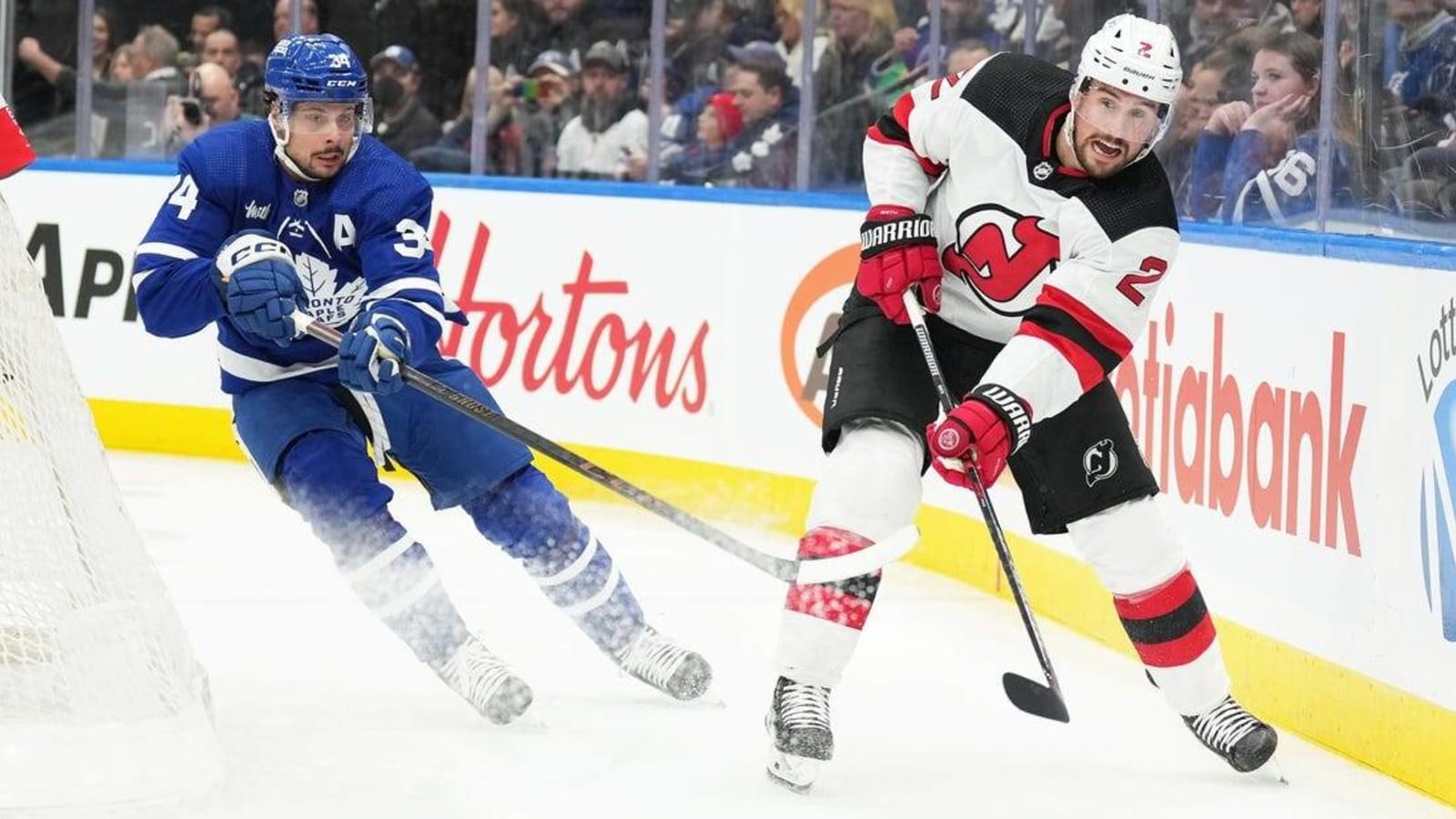 Jack Hughes&#39; two-goal night sends Devils past Leafs