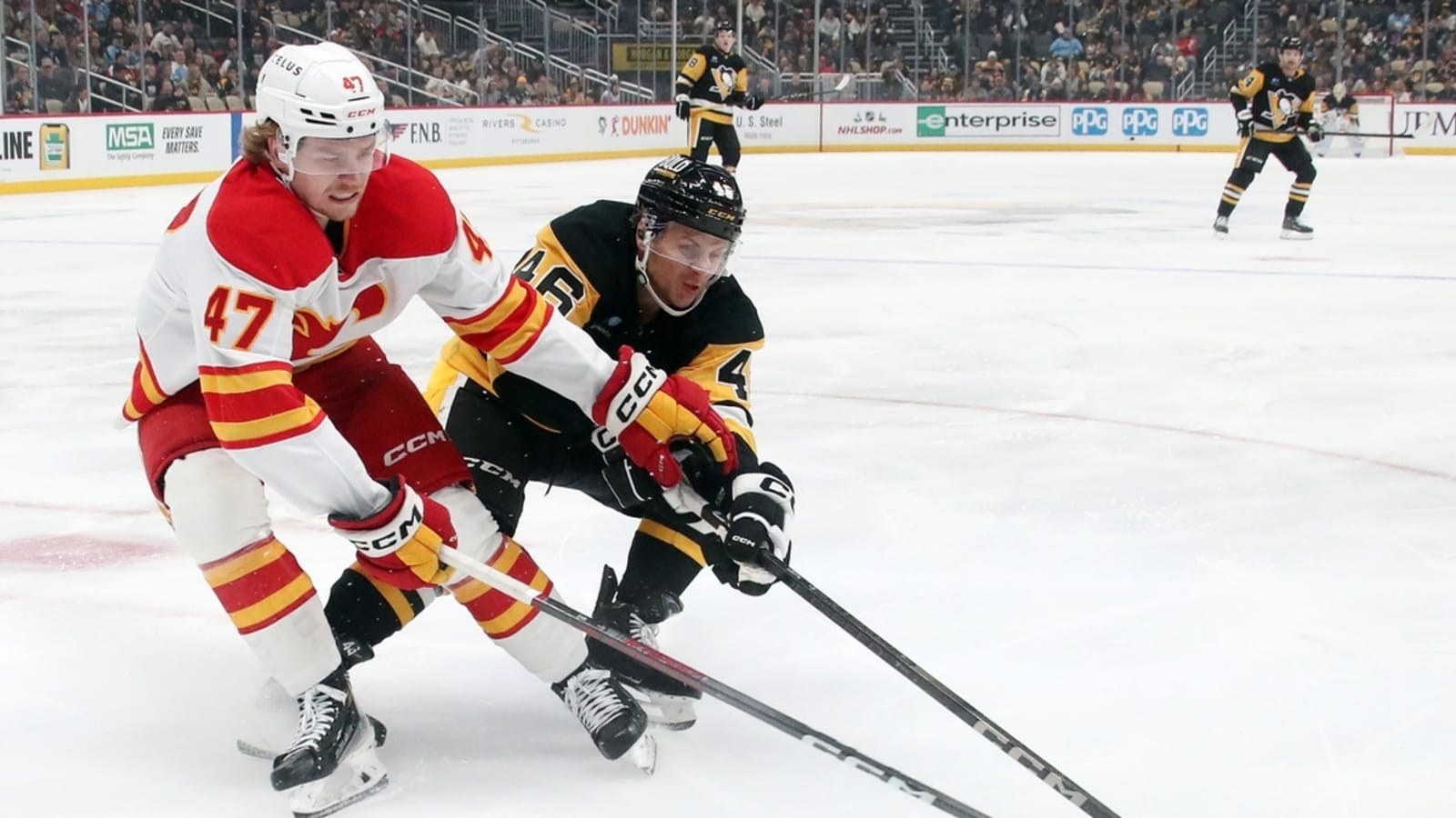 Penguins build 5-goal lead, coast past Flames