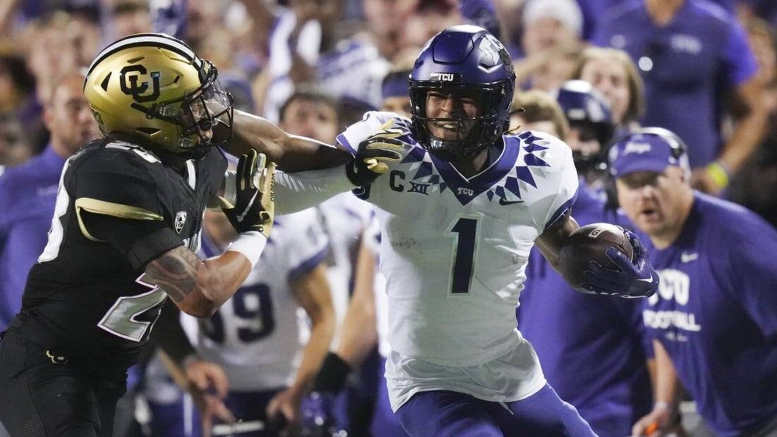 Derius Davis&#39; two TDs help TCU crush Colorado