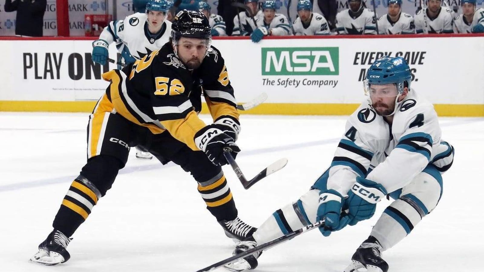 Penguins top struggling Sharks to end slide
