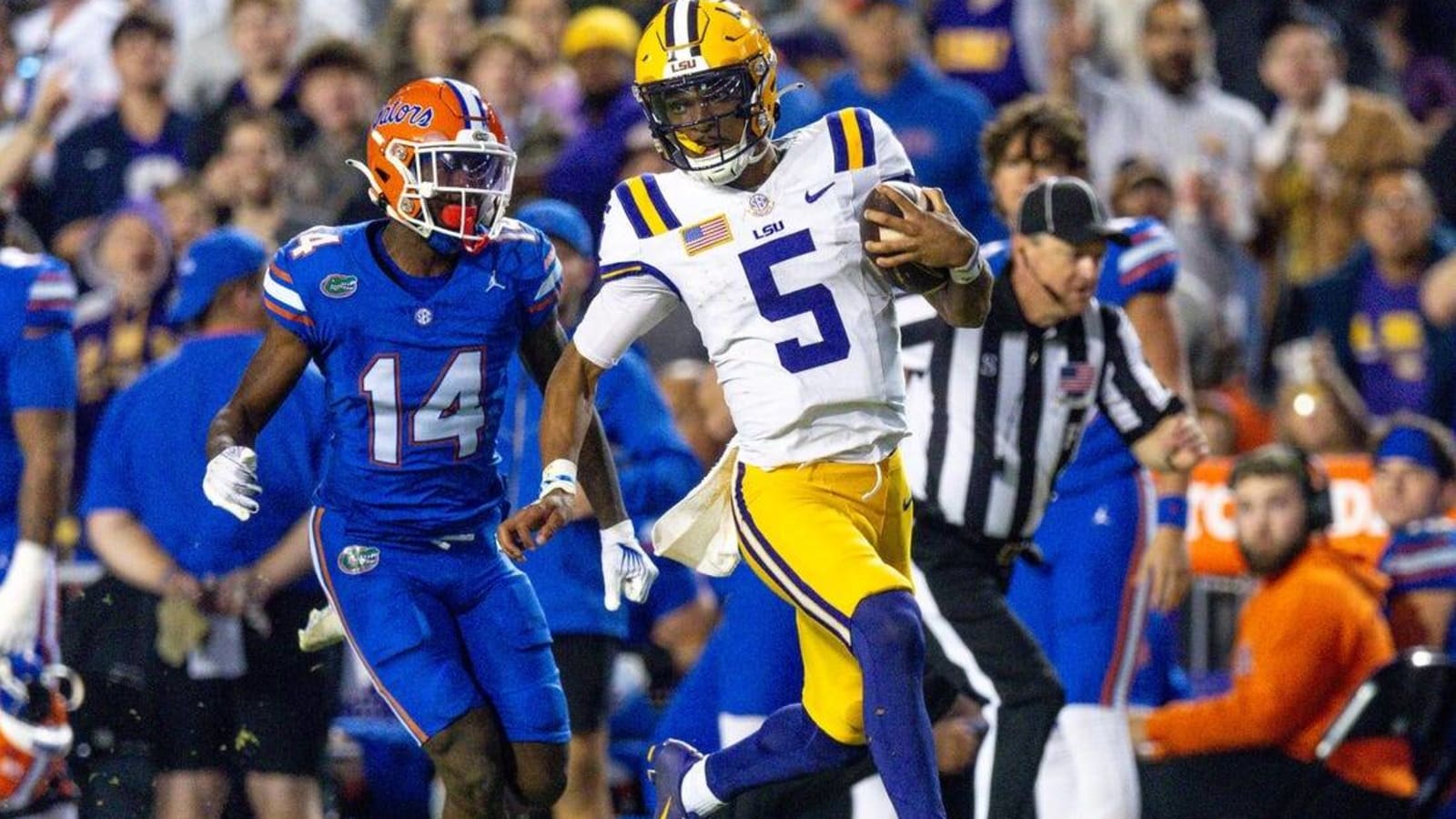 Jayden Daniels&#39; historic effort fuels No. 19 LSU past Florida