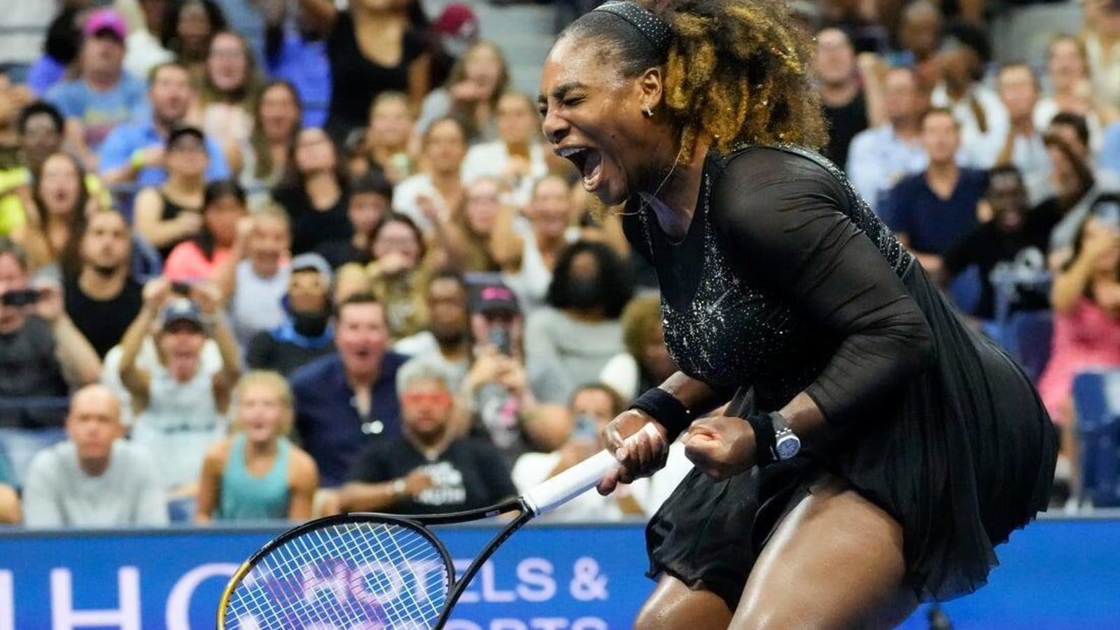 Serena Williams triumphs in first match of U.S. Open goodbye