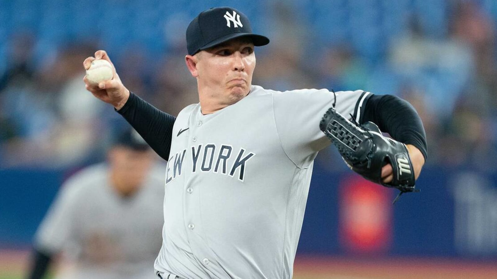 New York Yankees relief pitcher Chad Green throws against the