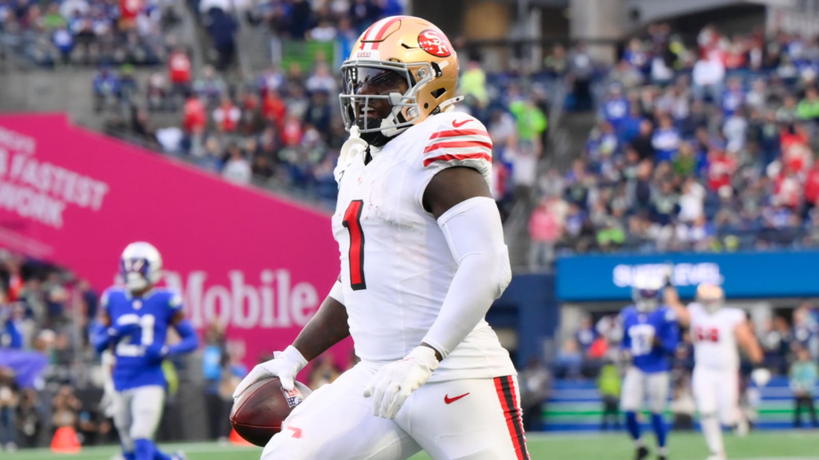 49ers&#39; Deebo Samuel enters the NFL record books with TD vs. Seahawks