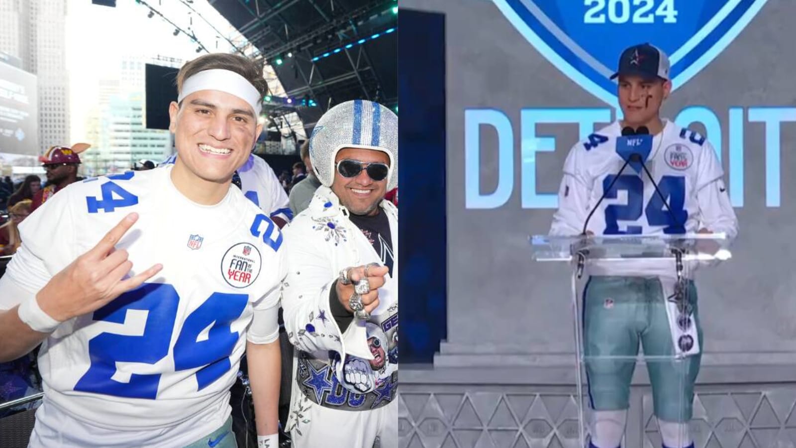 &#39;No estaría aquí sin Dak Prescott&#39;: El súper fan de Cowboys siguió los pasos de su héroe en el NFL Draft