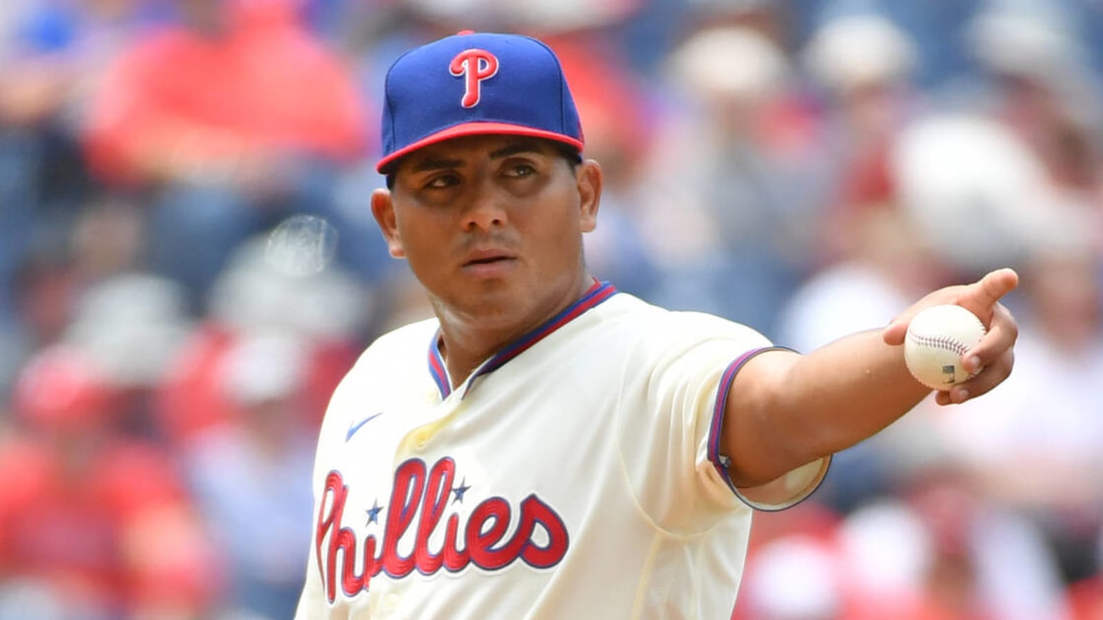 PHILADELPHIA, PA - MAY 24: Ranger Suarez #55 of the Philadelphia Phillies  pitches during the game against the Arizona Diamondbacks at Citizens Bank  Park on May 24, 2023 in Philadelphia, Pennsylvania. (Photo