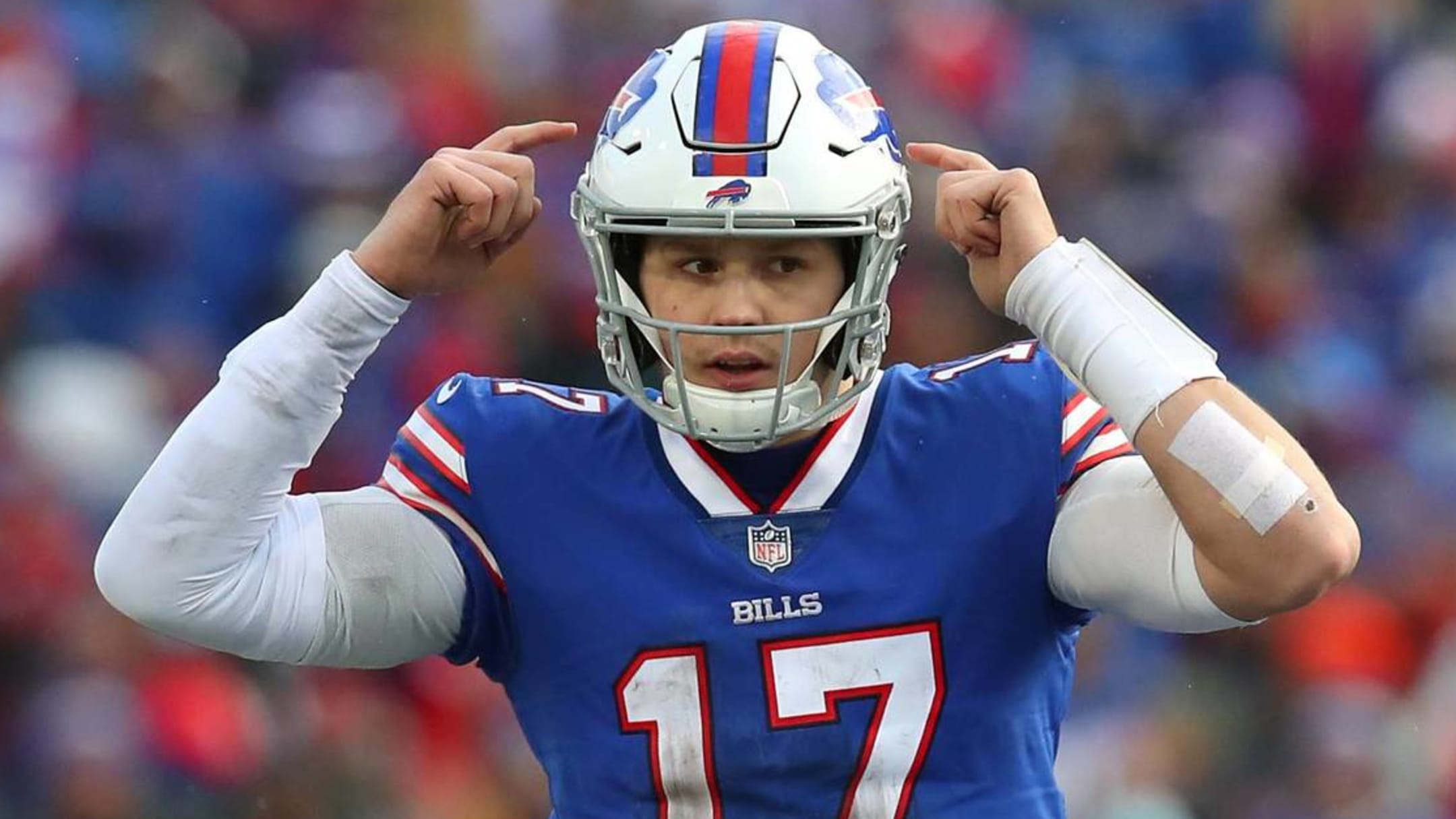 Buffalo Bills quarterback Josh Allen throws a pass downfield