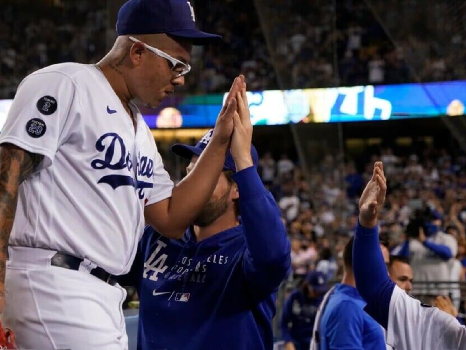 Autographed Los Angeles Dodgers Austin Barnes and Julio Urias