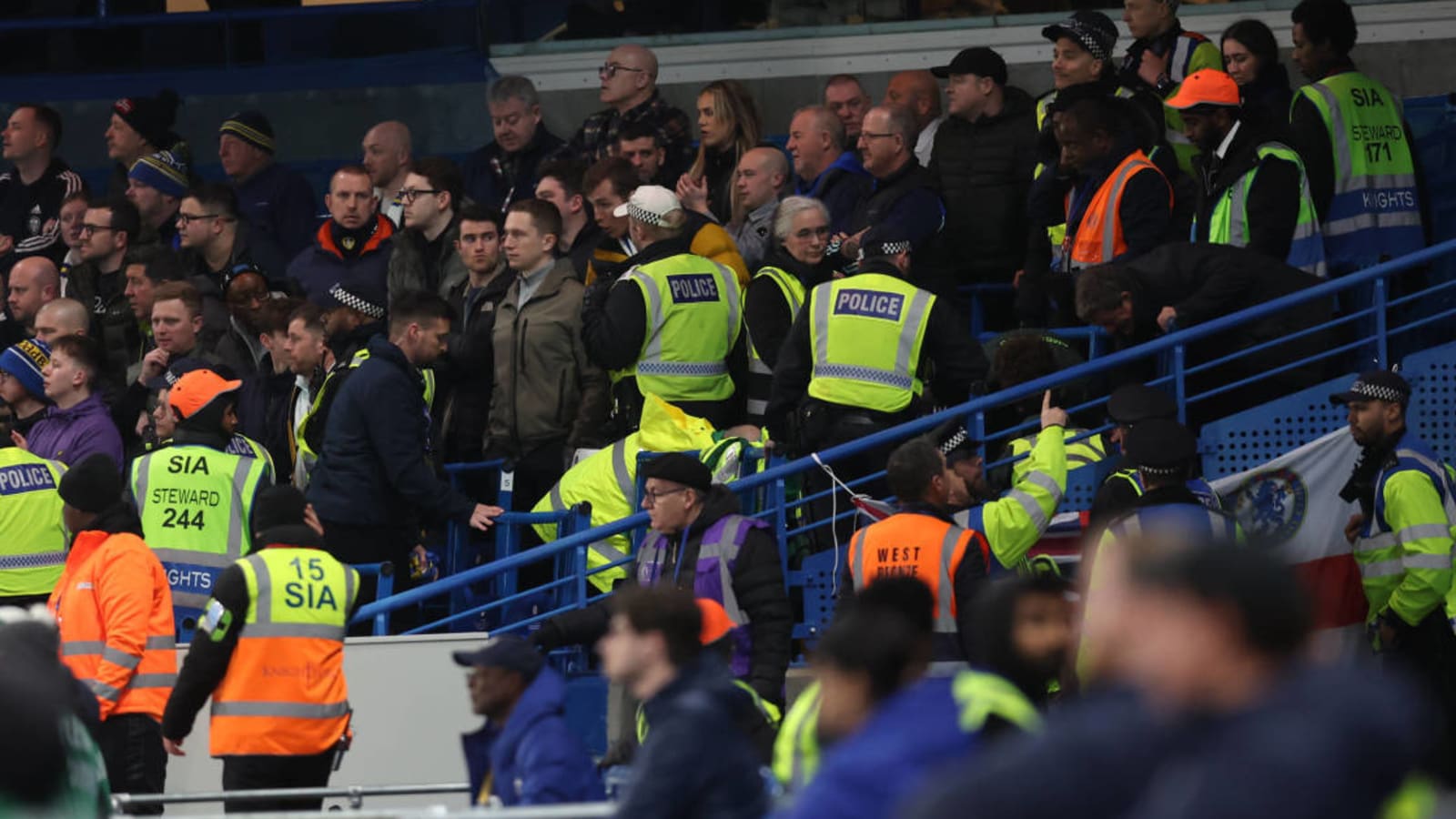 Leeds United Fan Taken to Hospital After Falling From Upper Tier at Stamford Bridge