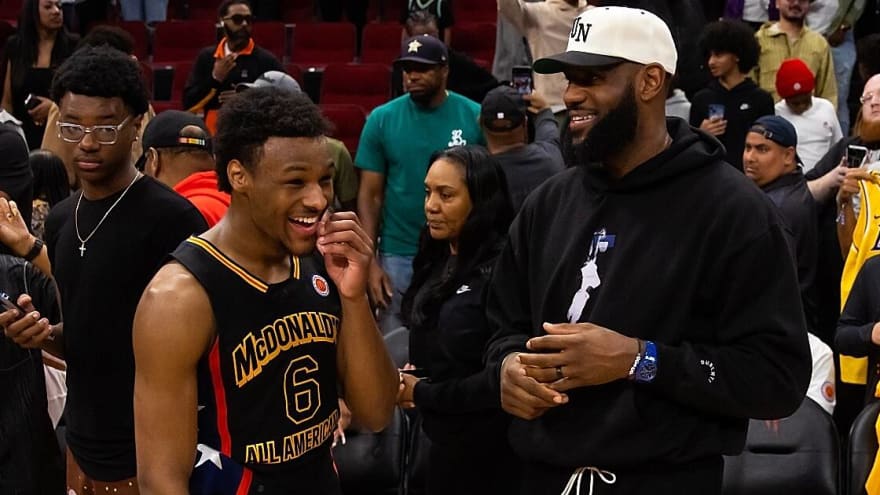 Bronny James on possibility of playing with his father in NBA: ‘I would be happy about getting to the league’