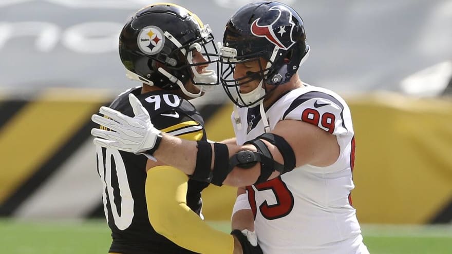 JJ Watt congratulates TJ Watt live after Steelers LB breaks brother’s sack record with strip sack TD on Caleb Williams