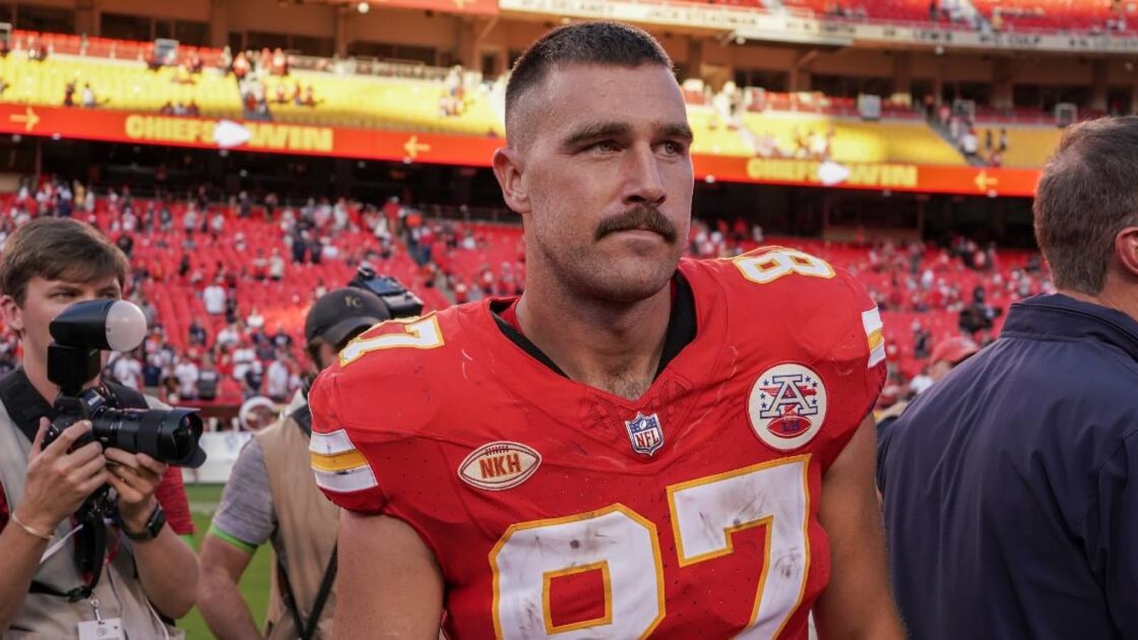 Travis Kelce jersey sales increase 400% after Taylor Swift appearance at Chiefs game