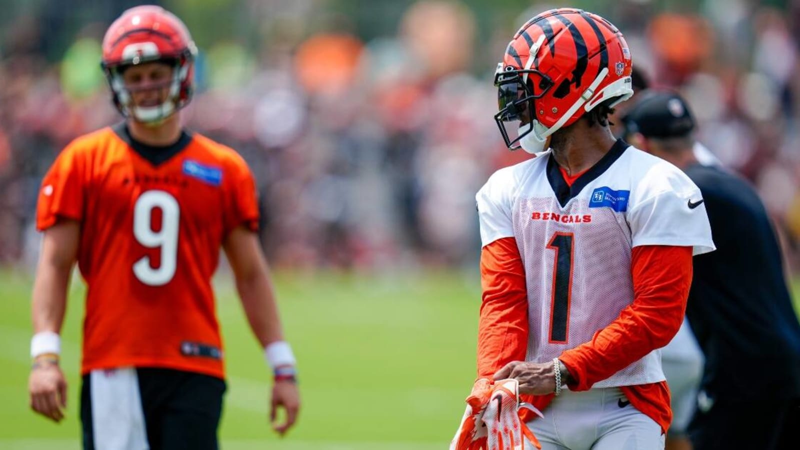 Ja’Marr Chase believes Joe Burrow is ‘all right’ following scary Bengals camp injury