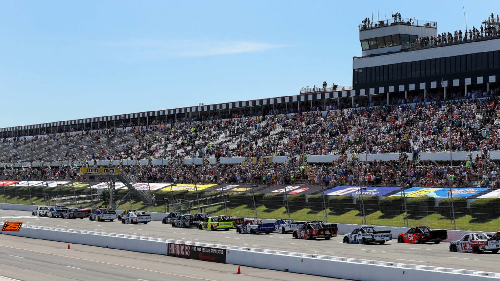Massive wreck collects multiple trucks, causes red flag at Pocono