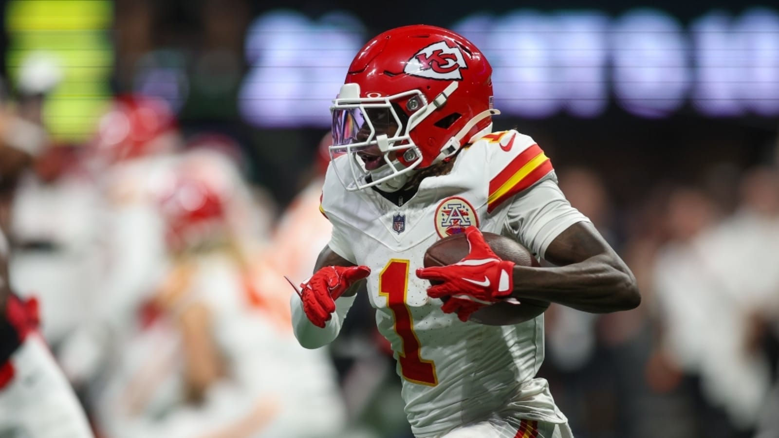 Xavier Worthy hit with unsportsmanlike conduct penalty after Christmas present touchdown celebration