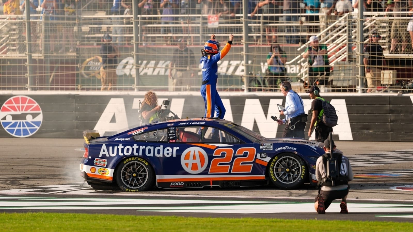 Dale Earnhardt Jr. reacts to Joey Logano’s playoff success