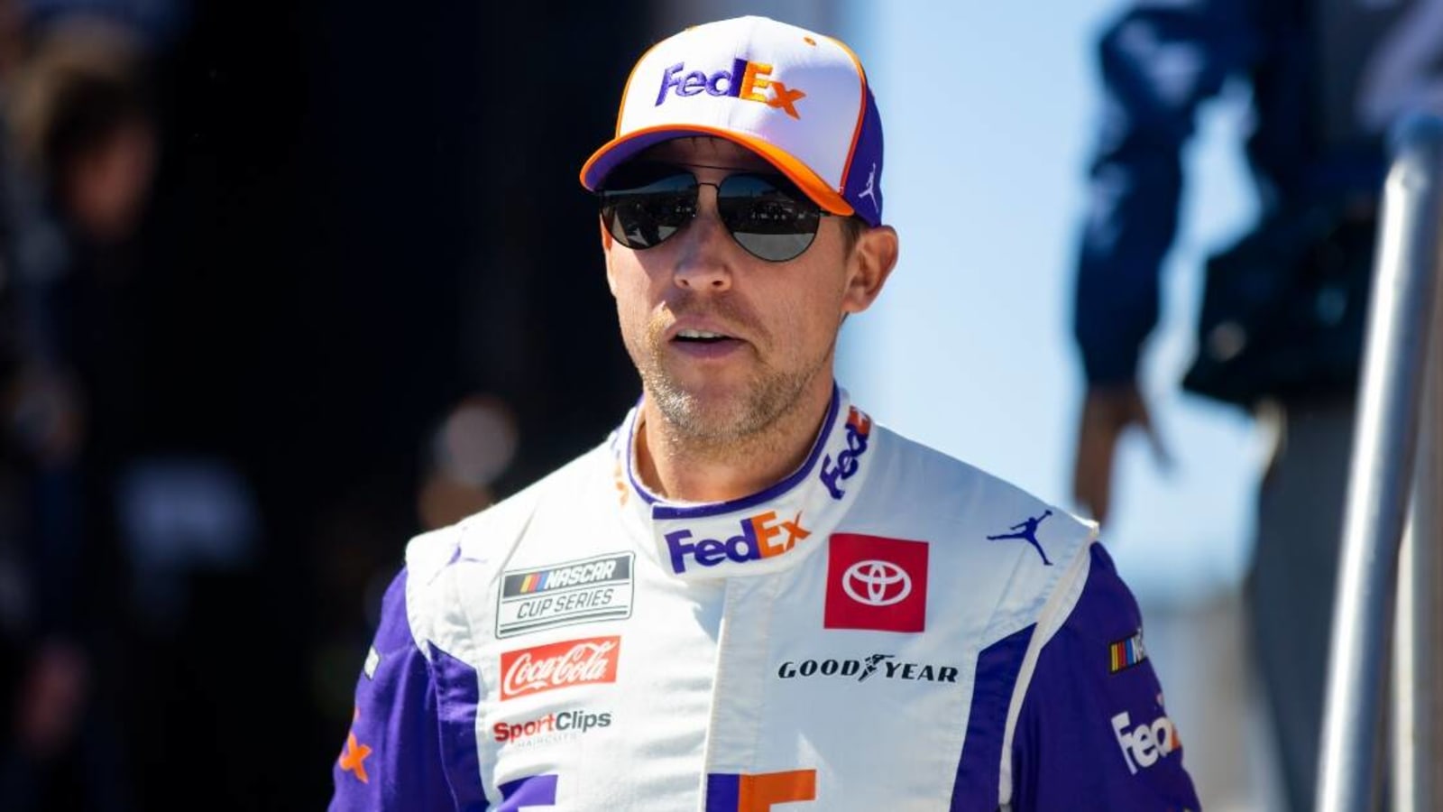 Denny Hamlin breaks down crash with Erik Jones, Bubba Wallace that ended day in Geico 500