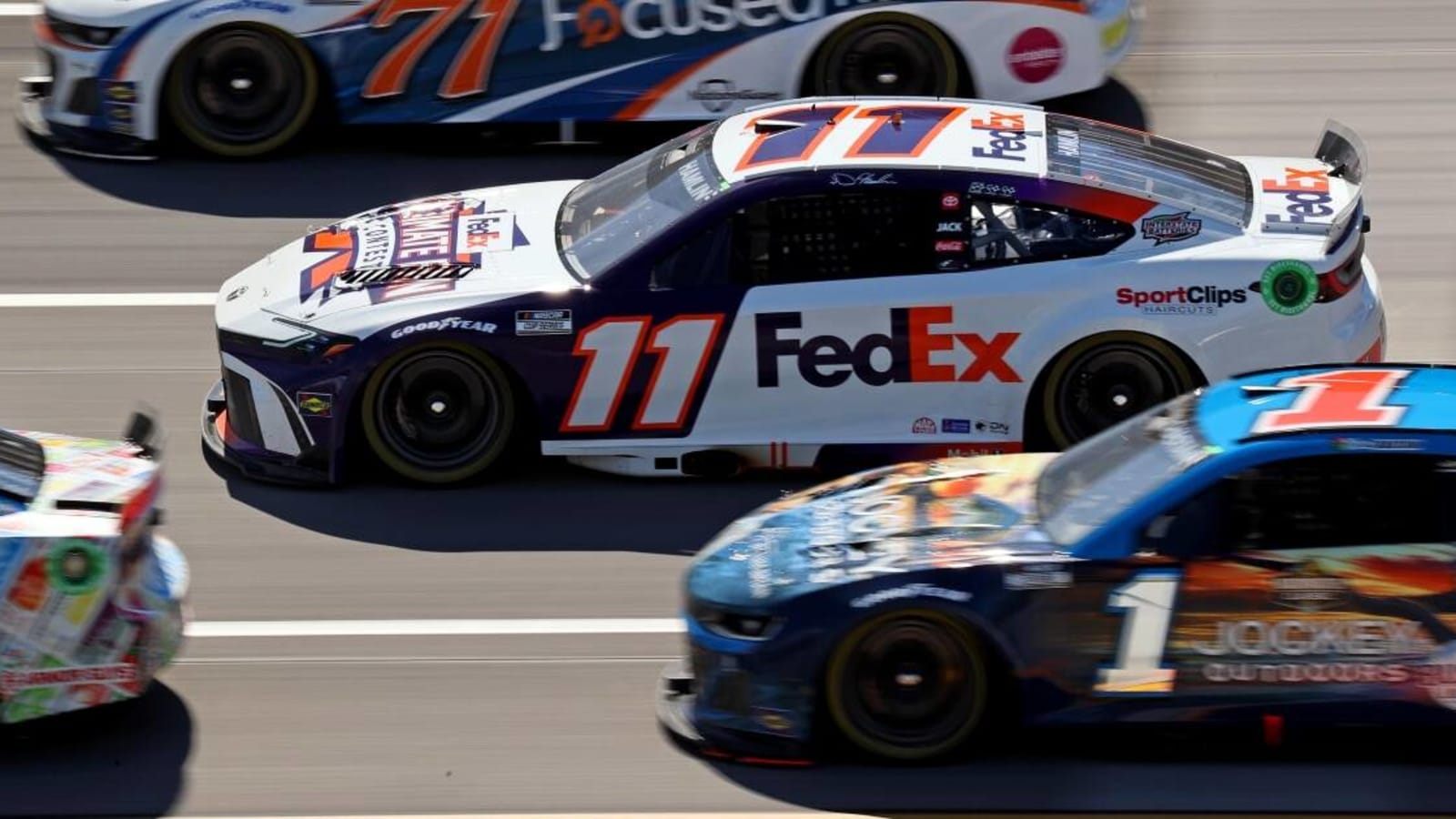 Denny Hamlin explains Toyota’s strategy leading up to multi-car wreck at Talladega