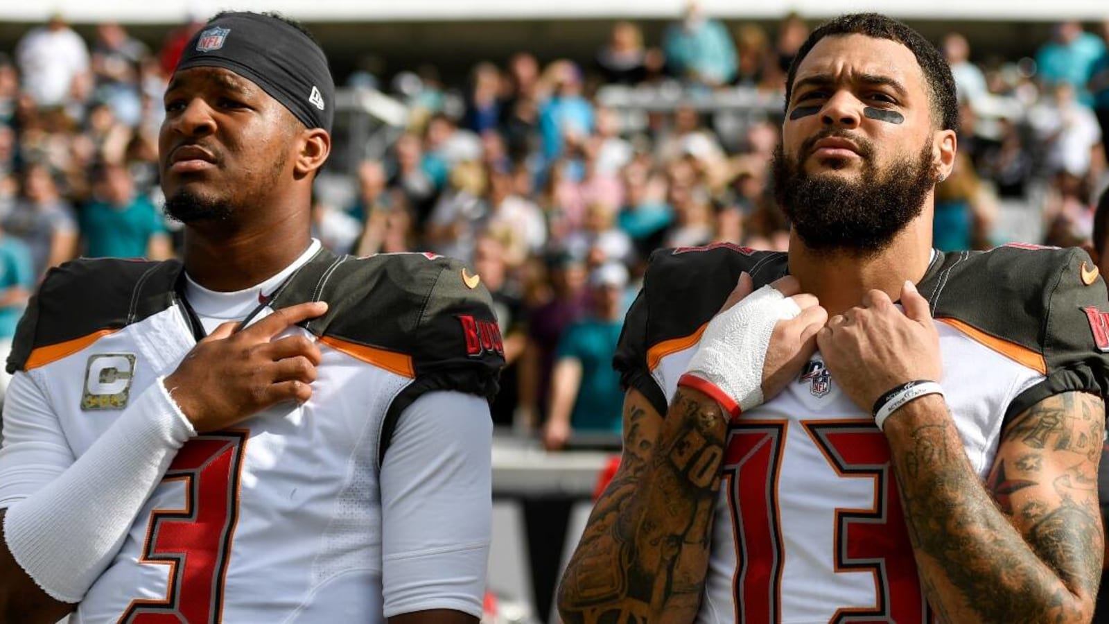 Jameis Winston hilariously calls Mike Evans a ‘different’ type of Texas receiver being from Galveston