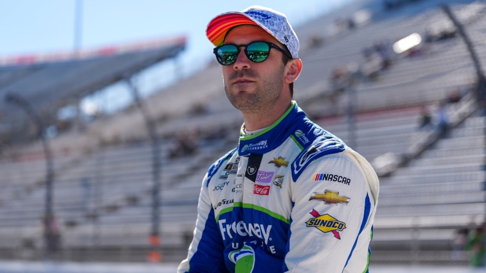 Daniel Suarez shares words with Connor Zilisch after wreck at COTA that ended their races