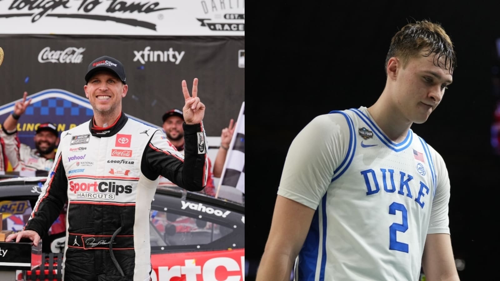 Denny Hamlin shades Duke, compares himself to Houston after Final Four, win at Darlington