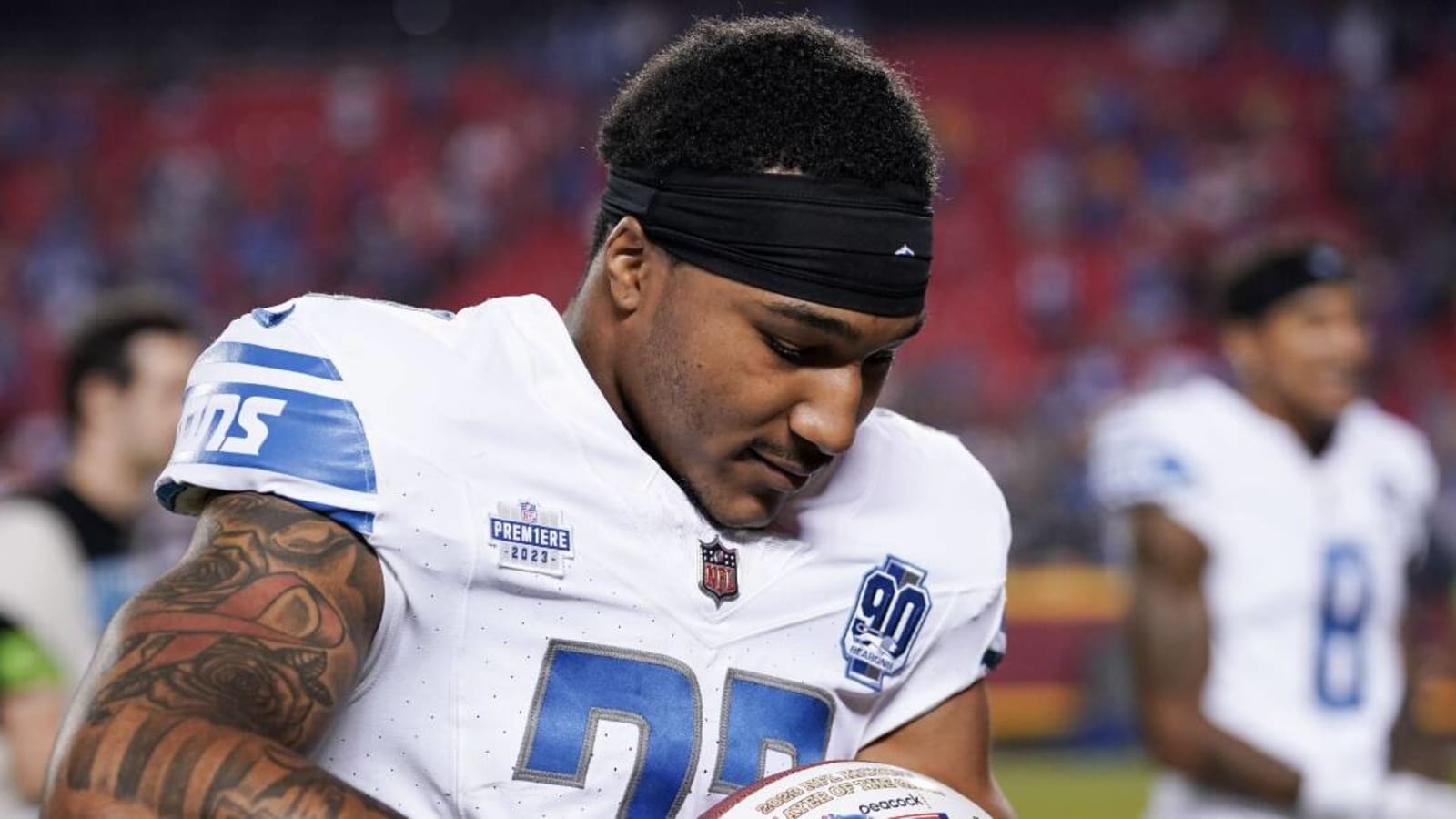 Lions safety Brian Branch carted off field after apparent ankle injury vs Packers