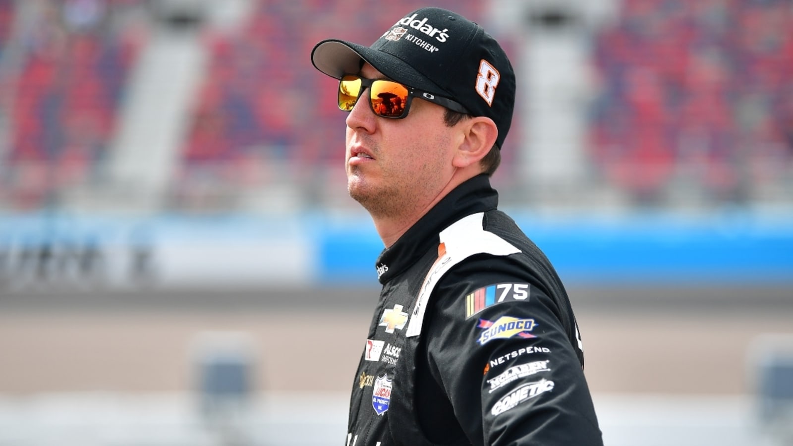 Kyle Busch reacts to contact with Corey LaJoie, massive wreck at Pocono