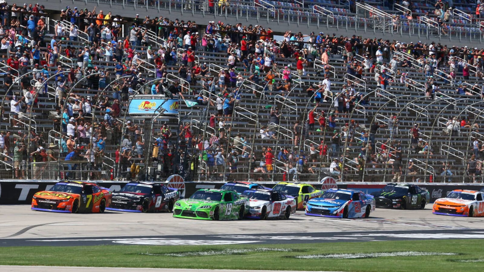 Austin Hill, Josh Berry wreck during Texas playoff race in final stage