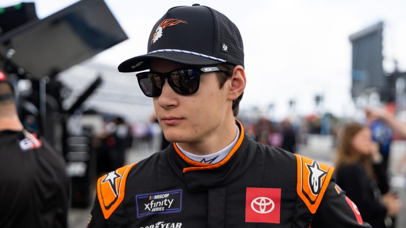 William Sawalich slams into the wall on Lap 1 during Las Vegas Xfinity Series race
