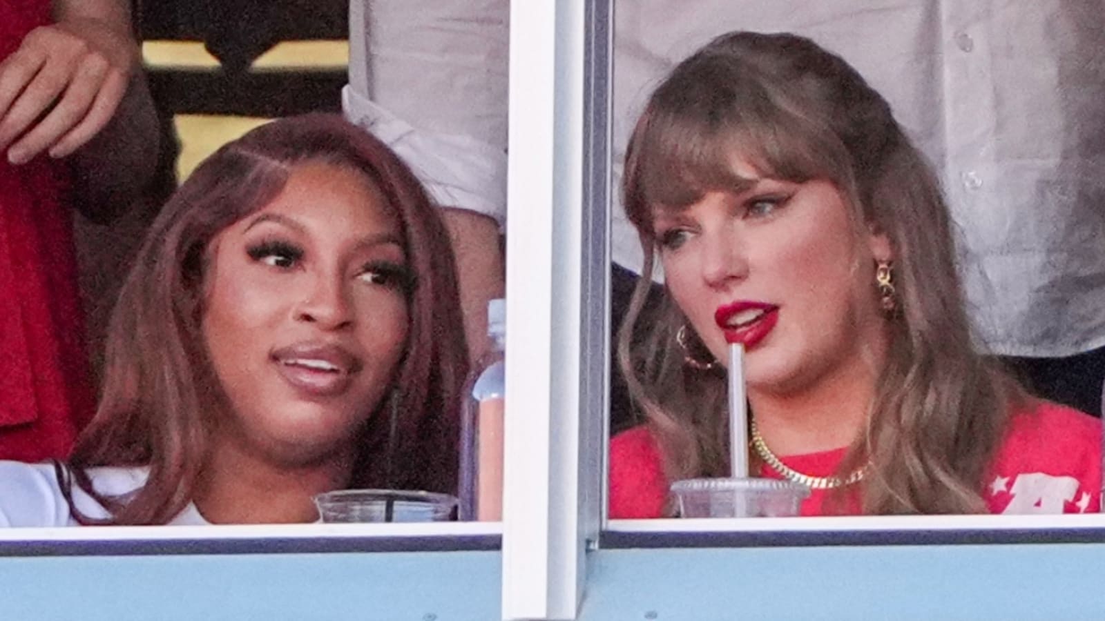 Taylor Swift arrives at Arrowhead Stadium for Chiefs vs. Saints MNF game