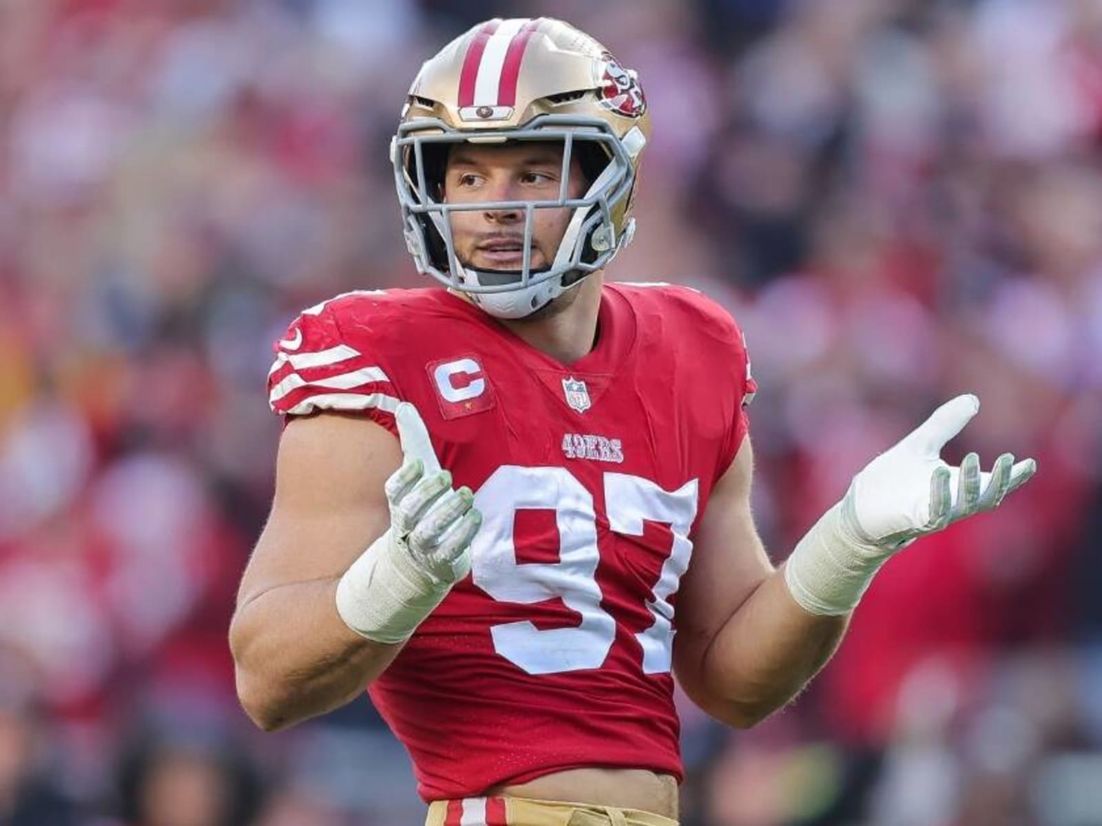 49ers safety Talanoa Hufanga preparing as if Nick Bosa won't play