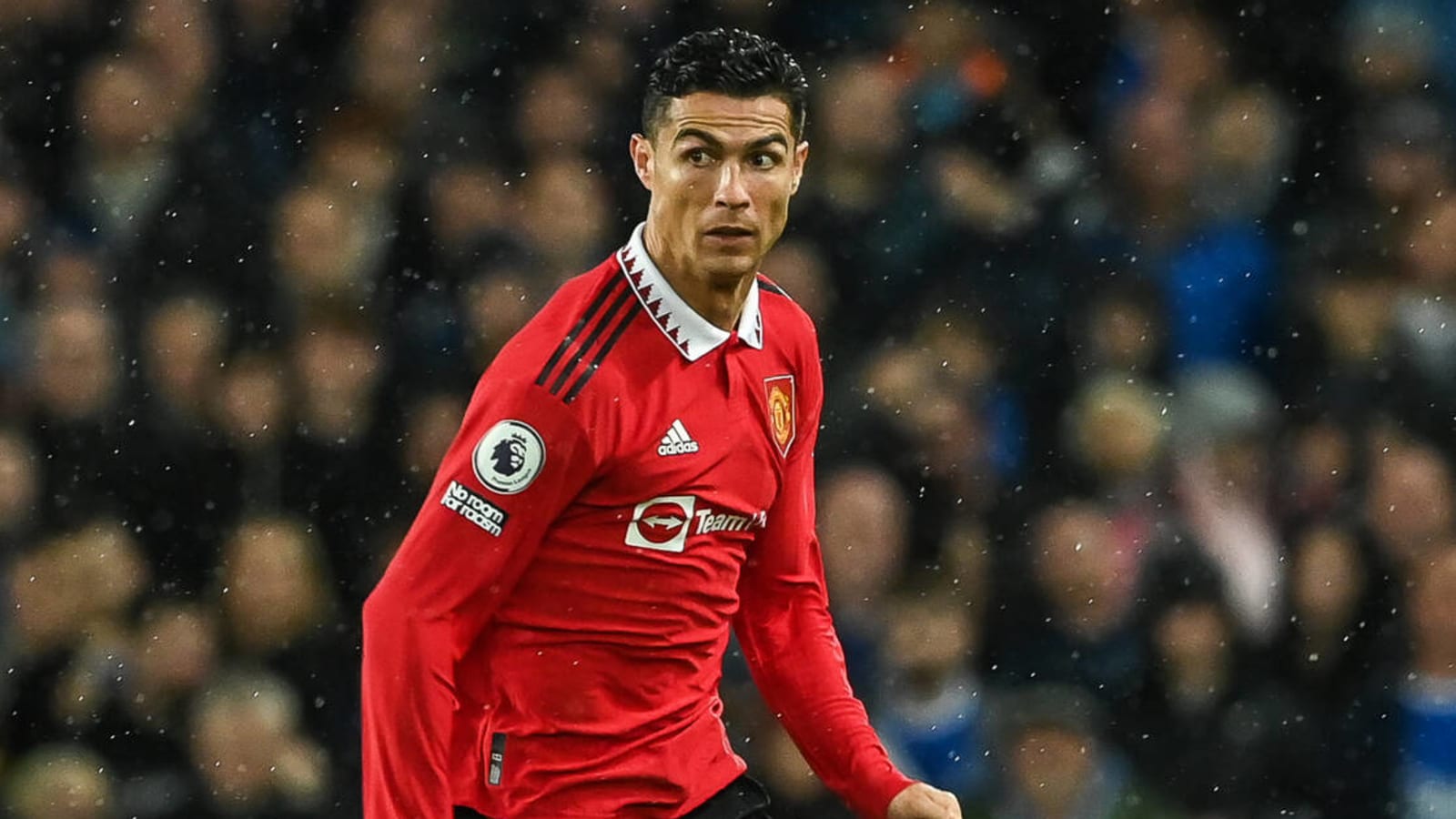 Manchester United's Cristiano Ronaldo leaves the field at the end