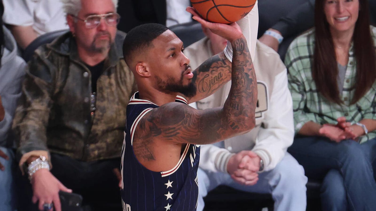 Watch: Damian Lillard hits half-court three at NBA All-Star Game