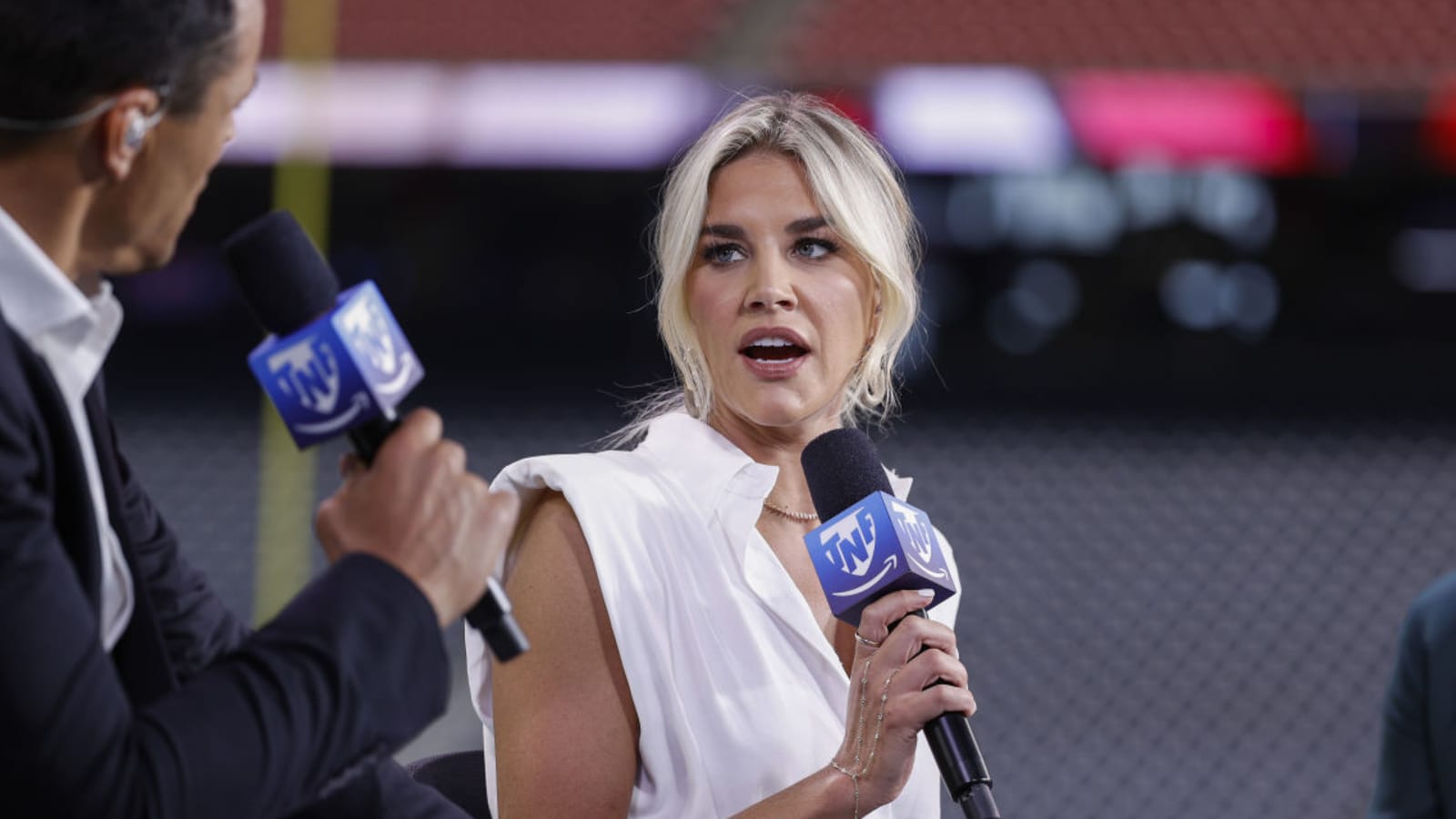 Charissa Thompson Sends Four-Word Message to Jimmy Johnson After Career Decision