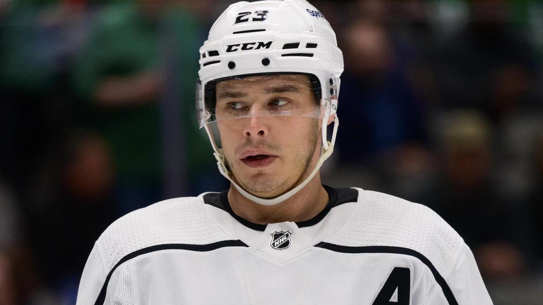 Toeing the line: Kings captain Dustin Brown plays on the edge