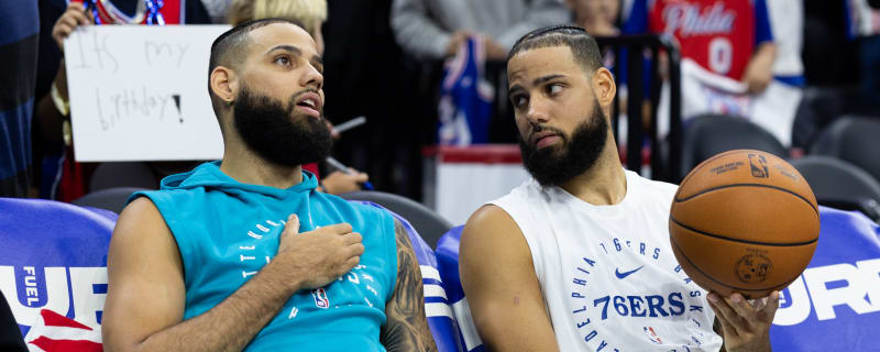 Watch: 76ers' Caleb Martin steals rebound from twin brother, Cody