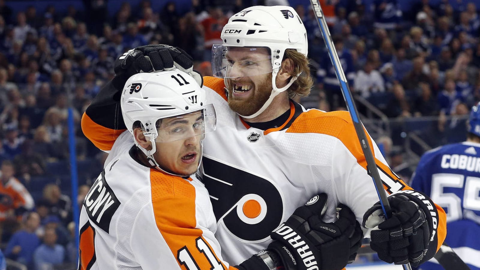 Flyers reverse course behind a balanced attack