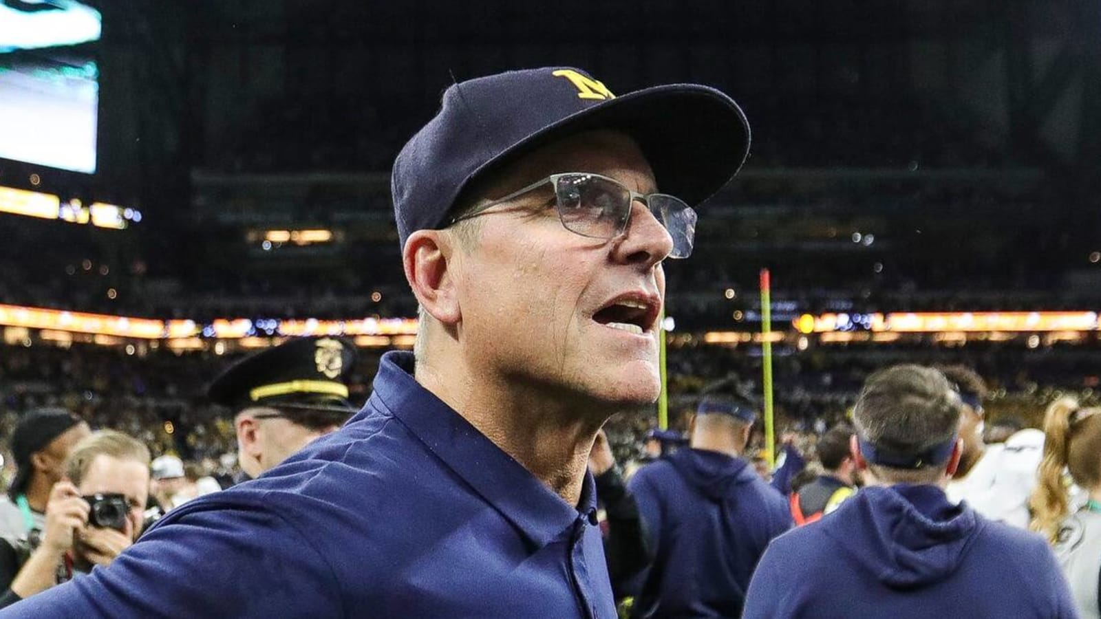 Watch: Michigan reacts to drawing Alabama in CFP