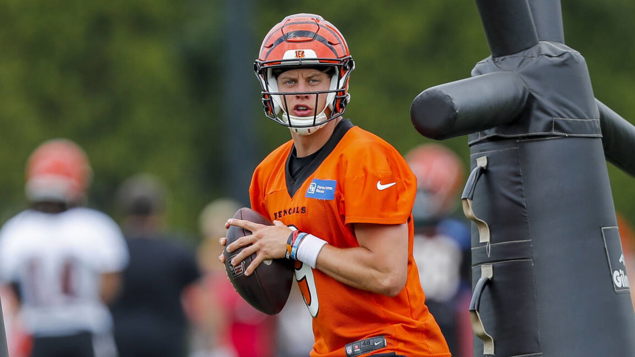 Bengals quarterback Joe Burrow back at practice for the first time since  July 27