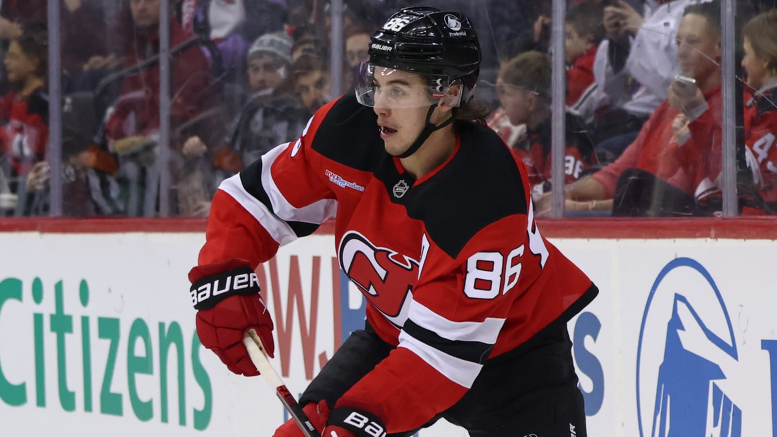 Jack Hughes Get Blasted by Hit From Maple Leafs Max Pacioretty