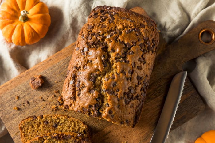 Chocolate chip pumpkin bread