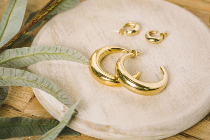 A perfect pair of gold hoops