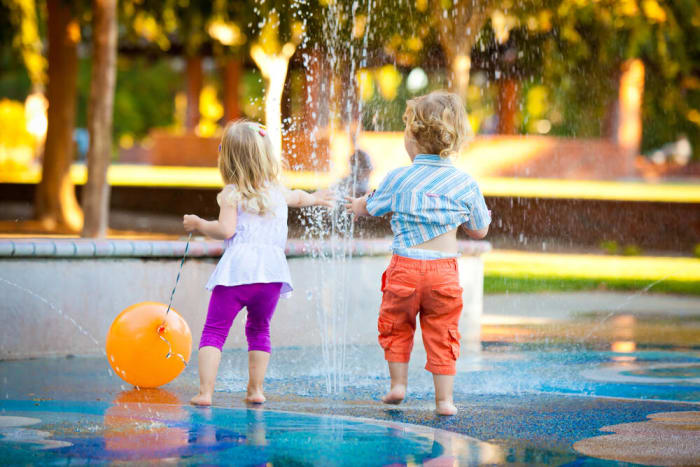 Head to a local splash pad