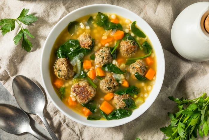 Italian wedding meatball soup